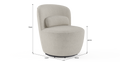 Brosa Ada Swivel Accent Chair (Seashell White)