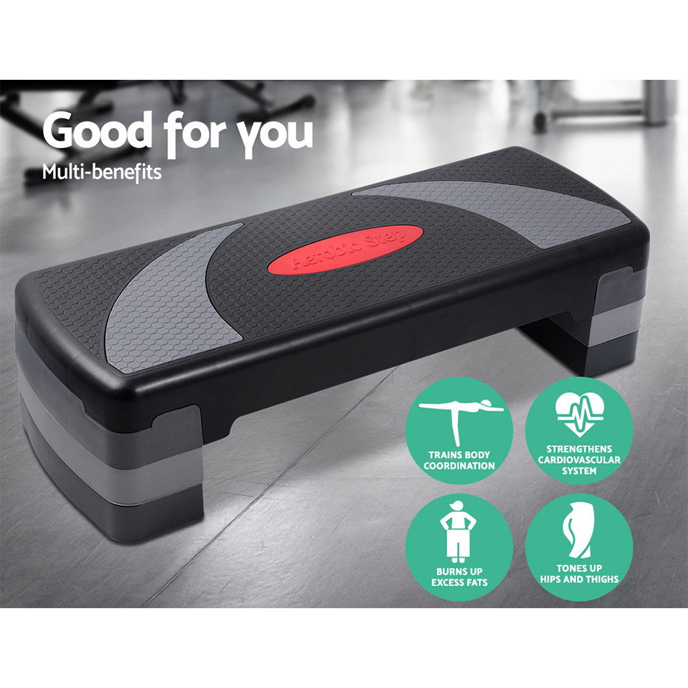 Everfit 3 Level Aerobic Step Exercise Stepper 78cm Gym Home Fitness - SuperSaverAU - view 3