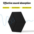 Alpha 12 Pack Hexagon Acoustic Foam Panels 35x30x0.9cm - Black