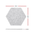Alpha 12 Pack Hexagon Acoustic Foam Panels 35x30x0.9cm - Grey