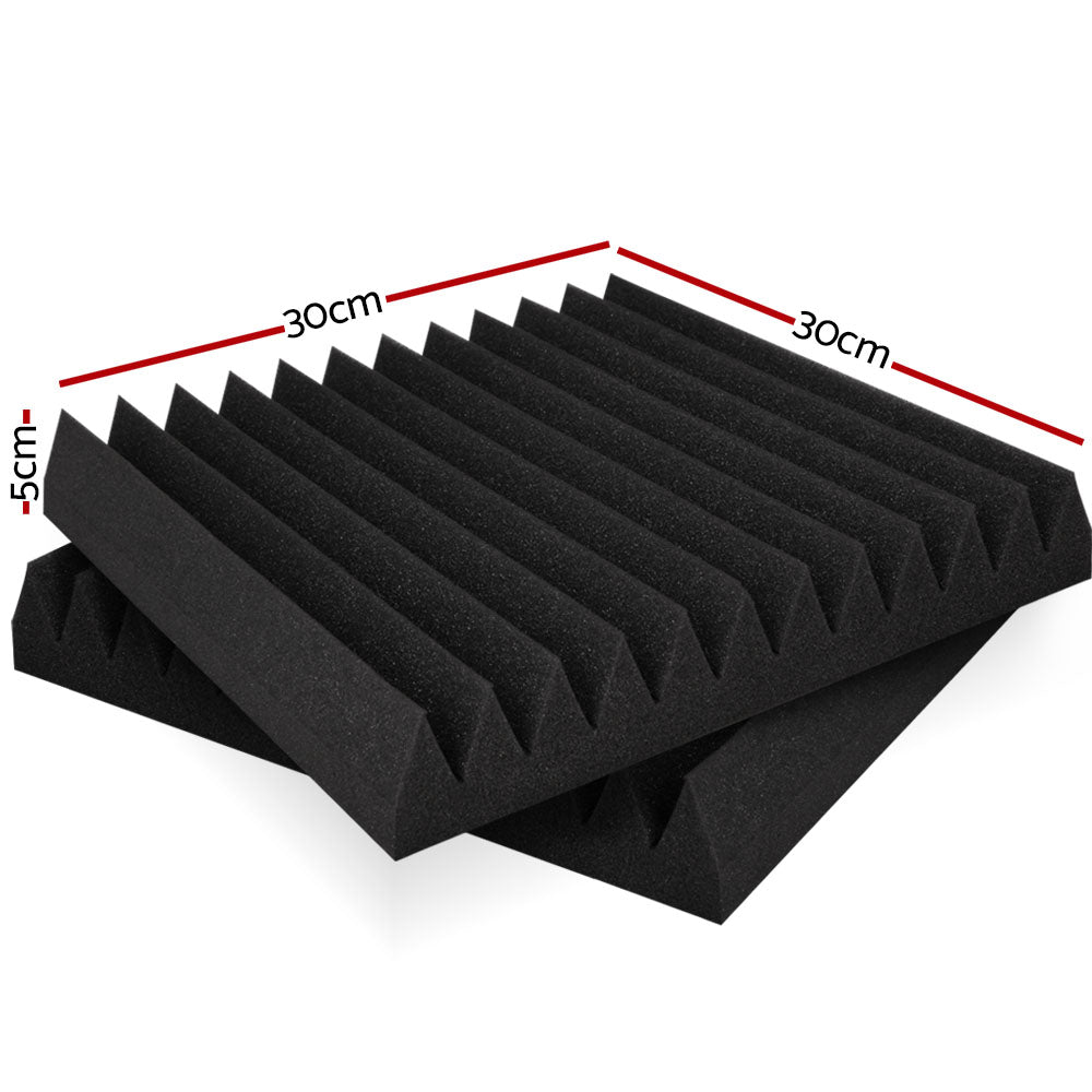 Alpha 12-Tooth Acoustic Foam Panels 30x30x5cm - 20 Pack