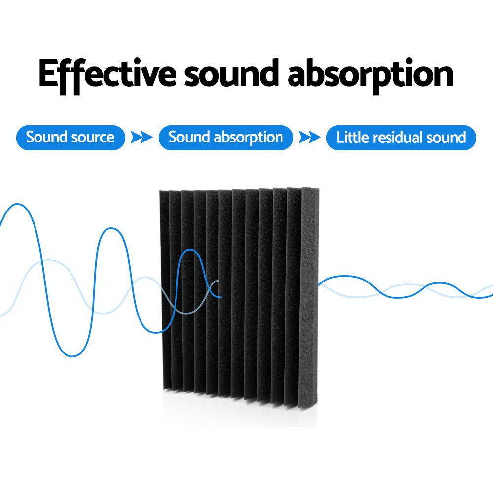 Alpha 12-Tooth Acoustic Foam Panels 30x30x5cm - 40 Pack