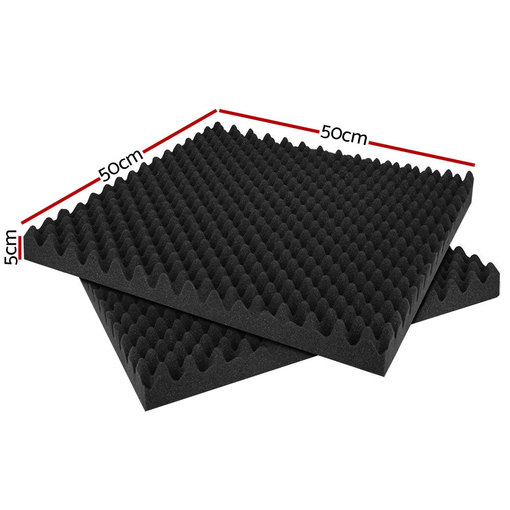 Alpha Eggshell Acoustic Foam Panels 50x50x5cm - 20 Pack