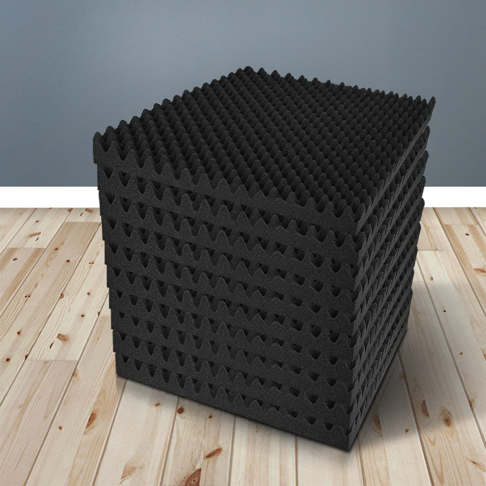 Alpha Eggshell Acoustic Foam Panels 50x50x5cm - 20 Pack