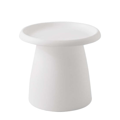 Artiss Round Coffee Table 52CM - White Plastic