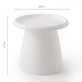 Artiss Round Coffee Table 52CM - White Plastic - SuperSaverAU - view 2