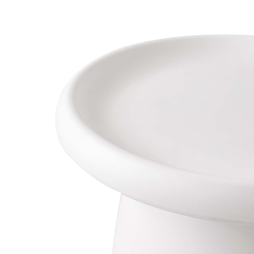 Artiss Round Coffee Table 52CM - White Plastic - SuperSaverAU - view 3