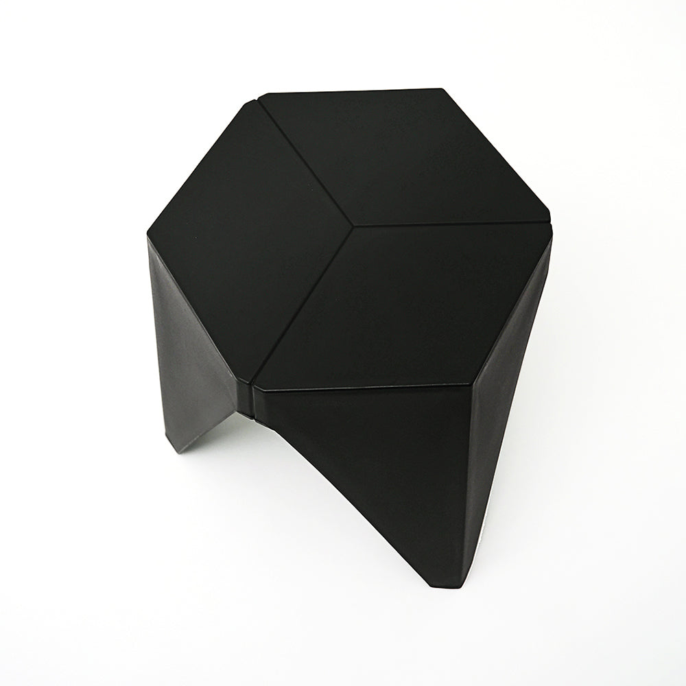 Artiss Set of 2 Stackable Bar Stools - Black Plastic