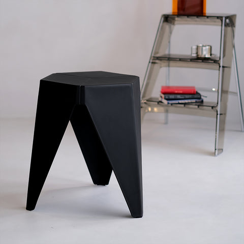 Artiss Set of 2 Stackable Bar Stools - Black Plastic - SuperSaverAU - view 1
