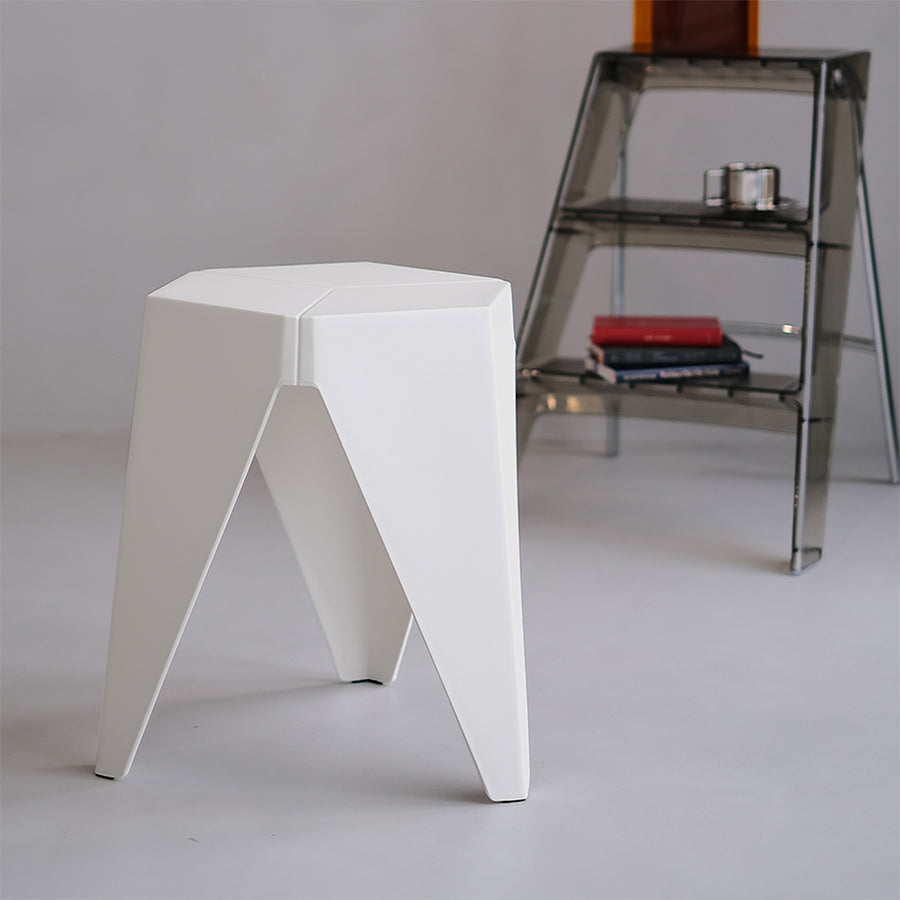 Artiss Set of 2 Stackable Bar Stools - White Plastic - SuperSaverAU - view 1