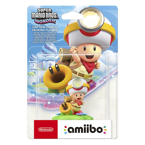 Nintendo amiibo Super Mario Bros Wonder Captain Toad and Talking Flower