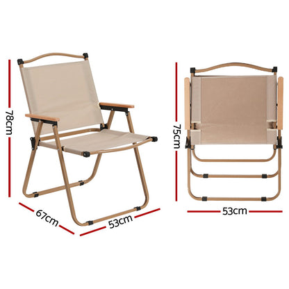 Gardeon Portable Outdoor Folding Beach Chair Steel Frame