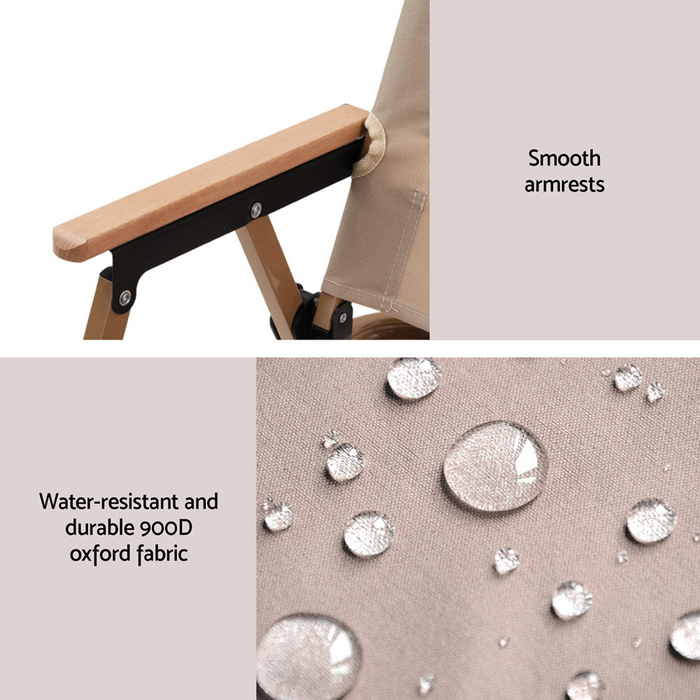 Gardeon Portable Outdoor Folding Beach Chair Steel Frame