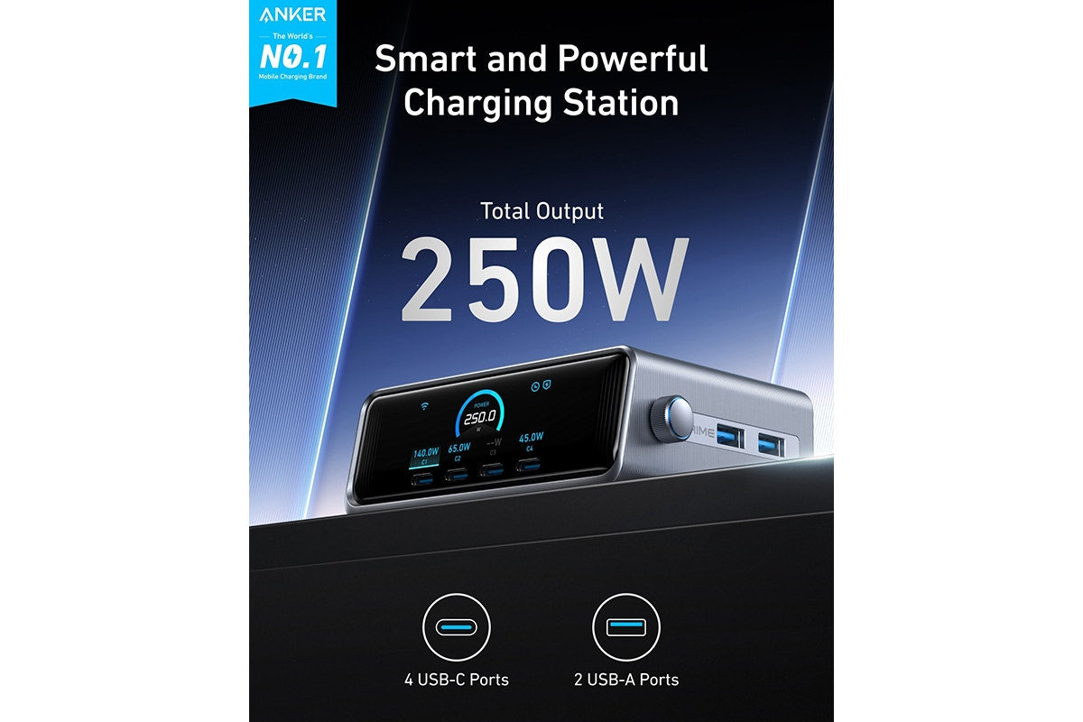 Anker Prime 250W 6 Port GaN Desktop Charger