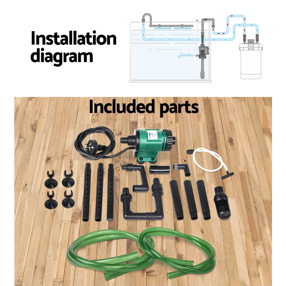 Giantz Aquarium Filter 1250L/H 4 Stage External Canister for 250L Tanks