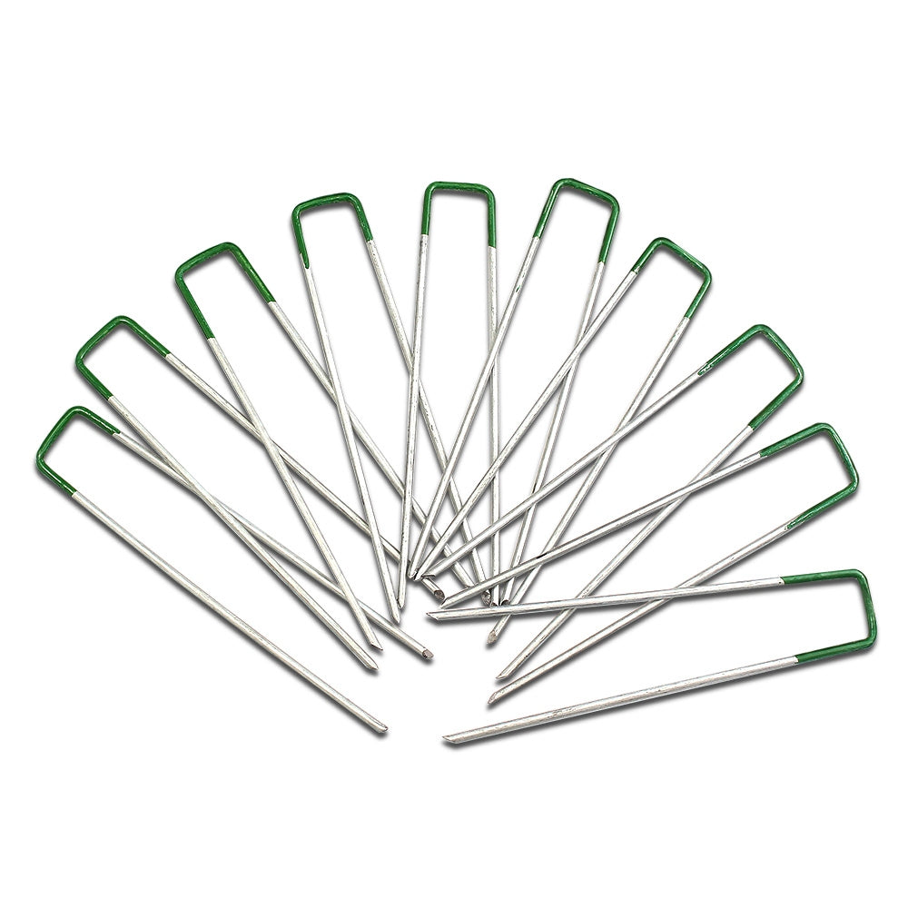 Prime Turf Artificial Grass Synthetic Pins 100pcs Turf Pegs Heavy Duty Weed Mat Stakes Landscape