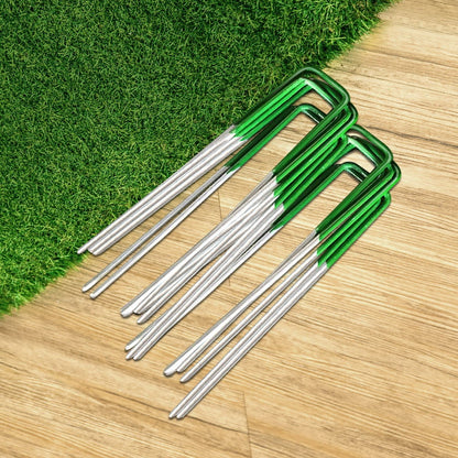 Prime Turf 200pcs Synthetic Grass Pins 3mm x 150mm U-Shape Galvanized Steel