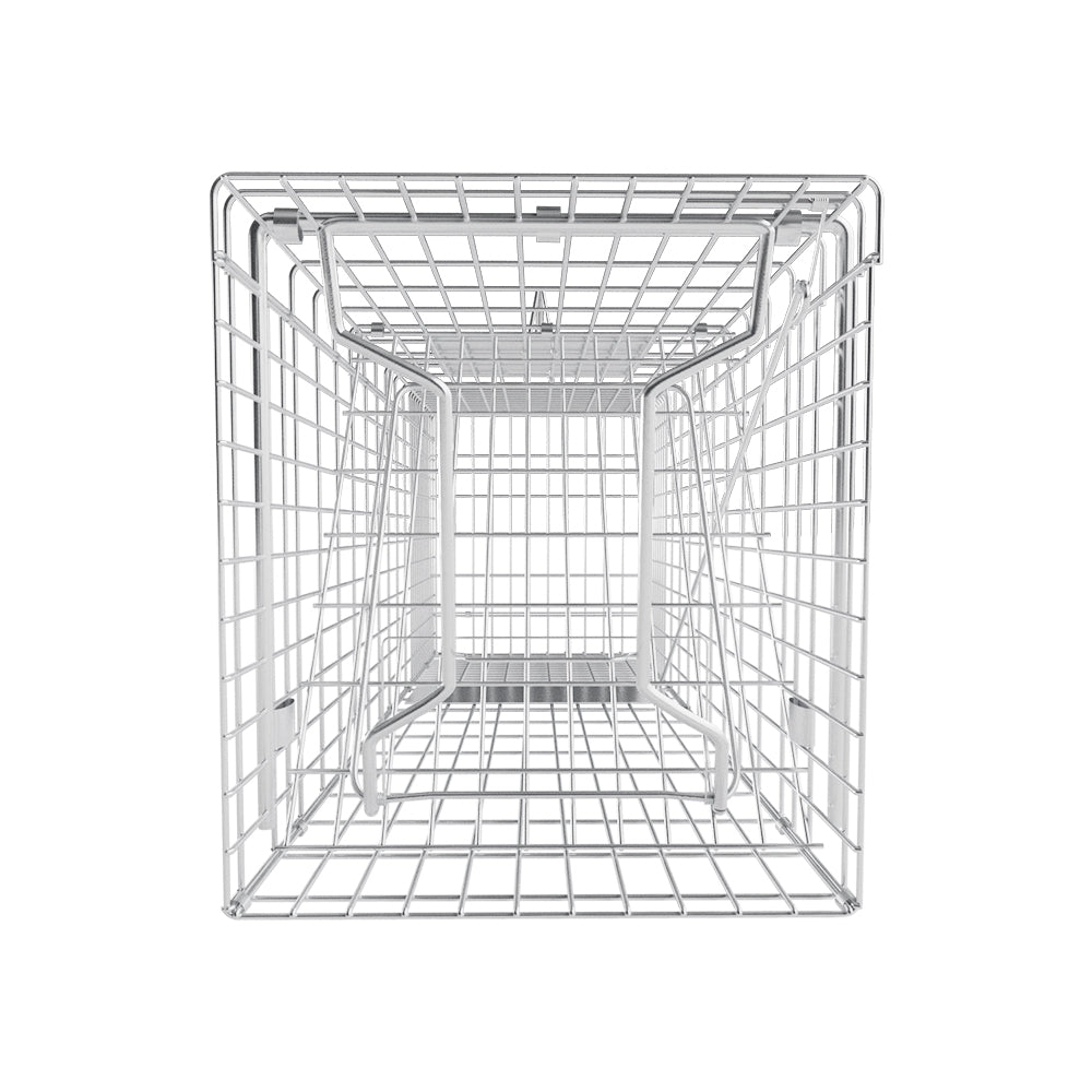 Gardeon Humane Animal Trap Cage 79x28cm - Collapsible, Spring Loaded, Silver