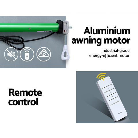 Instahut 230V Folding Arm Awning Replacement Motor 40NM with Remote Control - SuperSaverAU - view 2