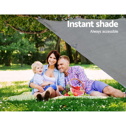 Caravan Privacy Screen 3.7x1.95M UV-Protected Grey, Easy Setup, Carry Bag Included