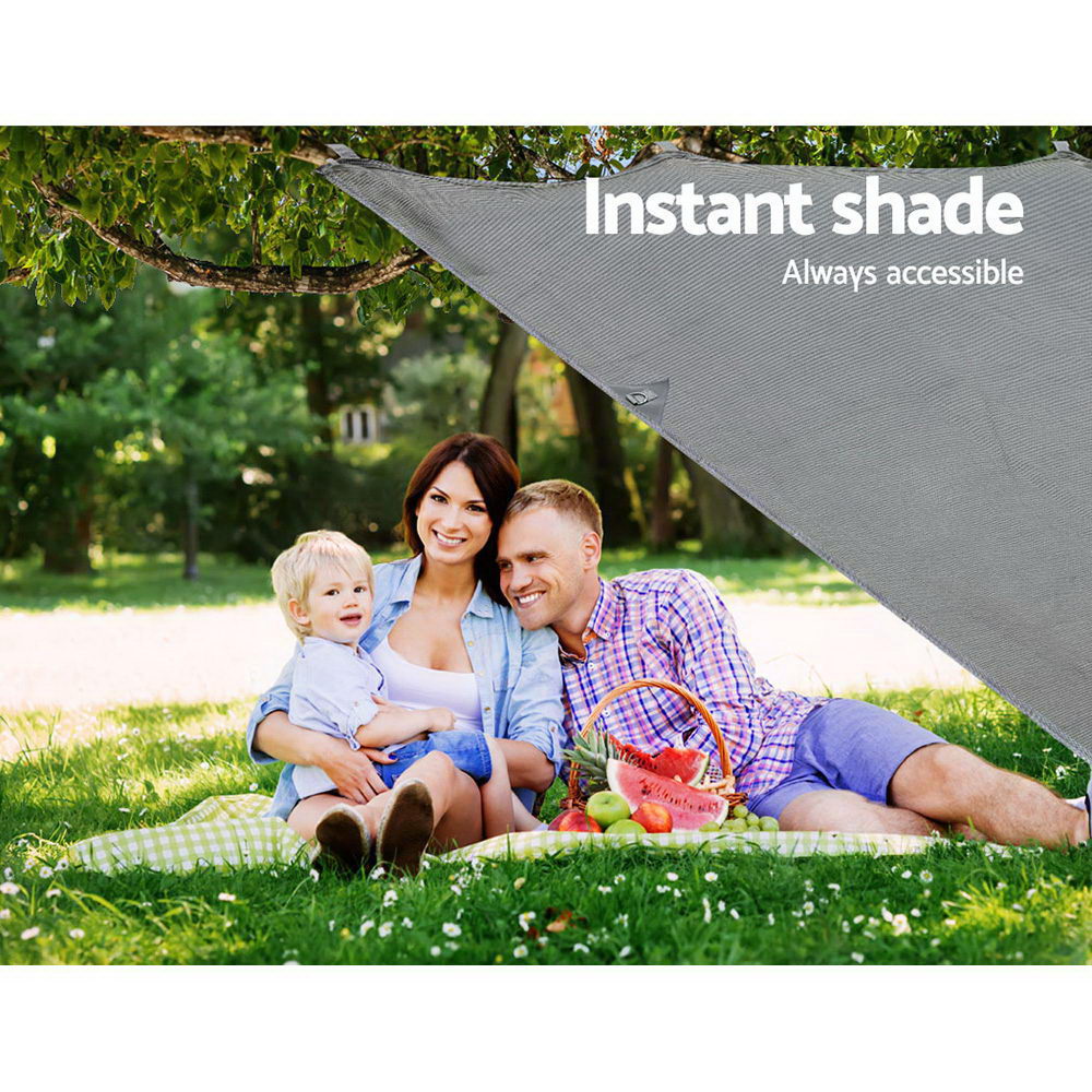 Caravan Privacy Screen Roll Out Awning 4.6x1.95M UV Protected Grey