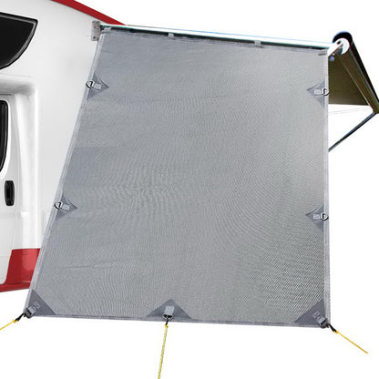 Caravan End Screen 1.95 x 2.2M Grey - Water-Repellent, Reversible, UV Protection
