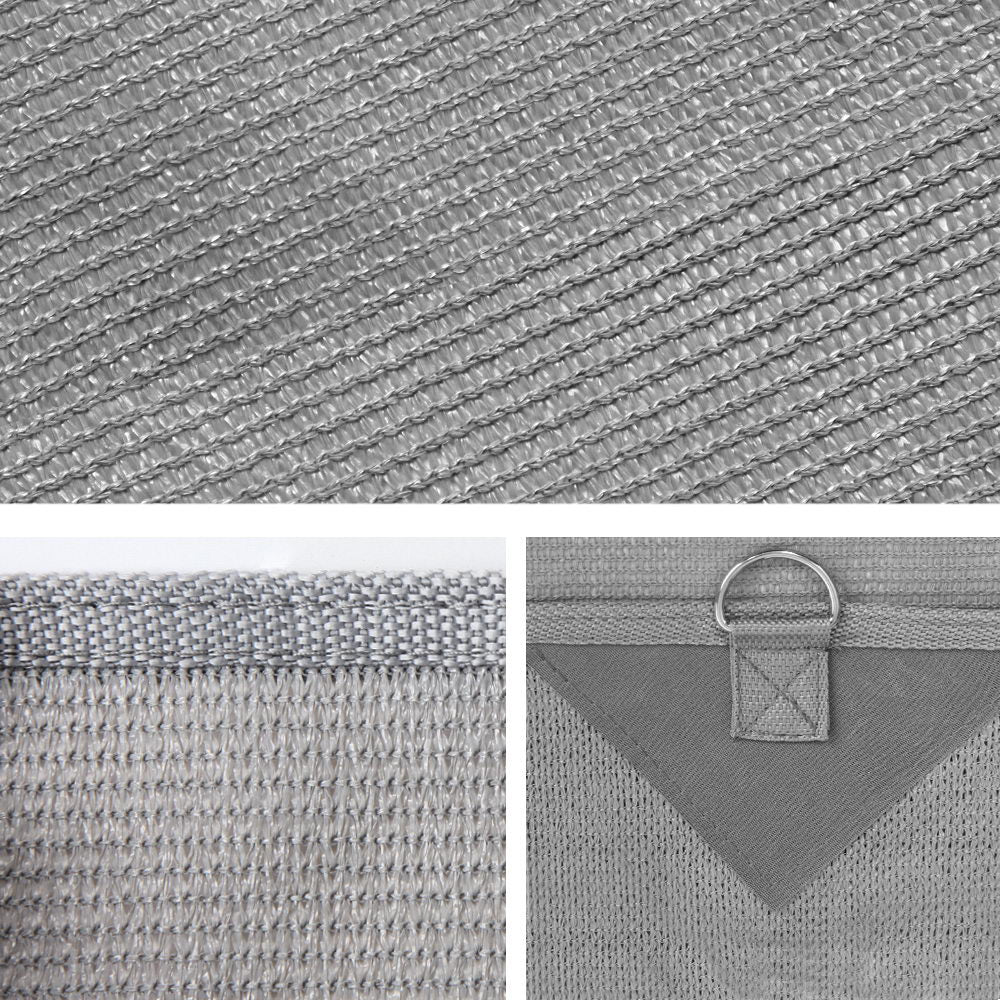 Caravan End Screen 1.95 x 2.2M Grey - Water-Repellent, Reversible, UV Protection