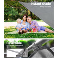 Caravan End Screen 1.95 x 2.2M Grey - Water-Repellent, Reversible, UV Protection - SuperSaverAU - view 5