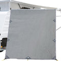 Caravan Privacy Screen Roll Out Awning 2.1x1.8M Sun Shade Grey - UV Protection, Reversible - SuperSaverAU - view 1