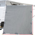 Caravan Privacy Screen Roll Out Awning 2.1x1.8M Sun Shade Grey - UV Protection, Reversible - SuperSaverAU - view 2