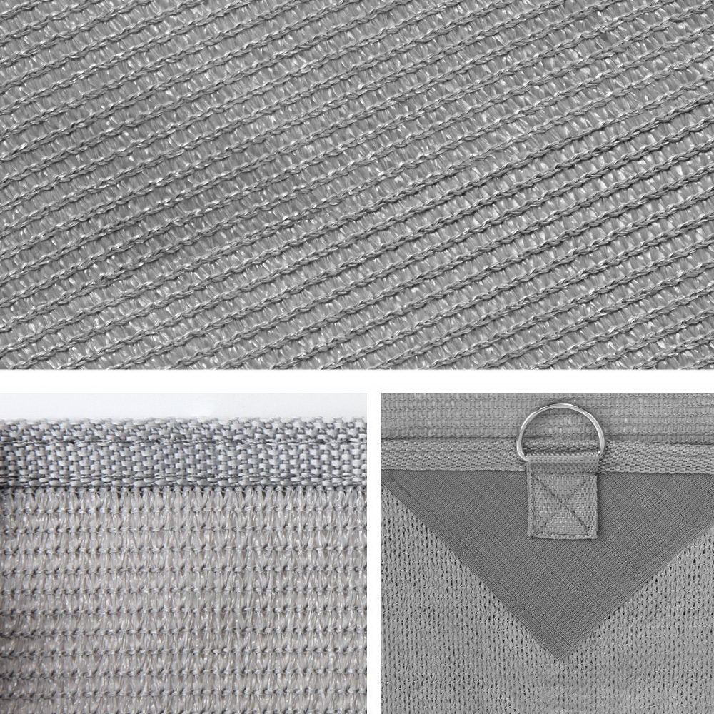 Caravan Privacy Screen Roll Out Awning 2.1x1.8M Sun Shade Grey - UV Protection, Reversible - SuperSaverAU - view 3