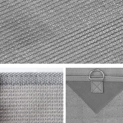 Caravan Privacy Screen Roll Out Awning 2.1x1.8M Sun Shade Grey - UV Protection, Reversible