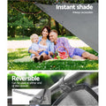 Caravan Privacy Screen Roll Out Awning 2.1x1.8M Sun Shade Grey - UV Protection, Reversible - SuperSaverAU - view 6