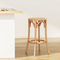 Artiss Apri Rattan Seat Bar Stool - Pine Beechwood Frame - SuperSaverAU - view 1