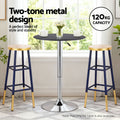 Artiss Bar Stools Metal Gold Navy, 76cm Height, Two-Tone Design, 120kg Capacity - SuperSaverAU - view 4