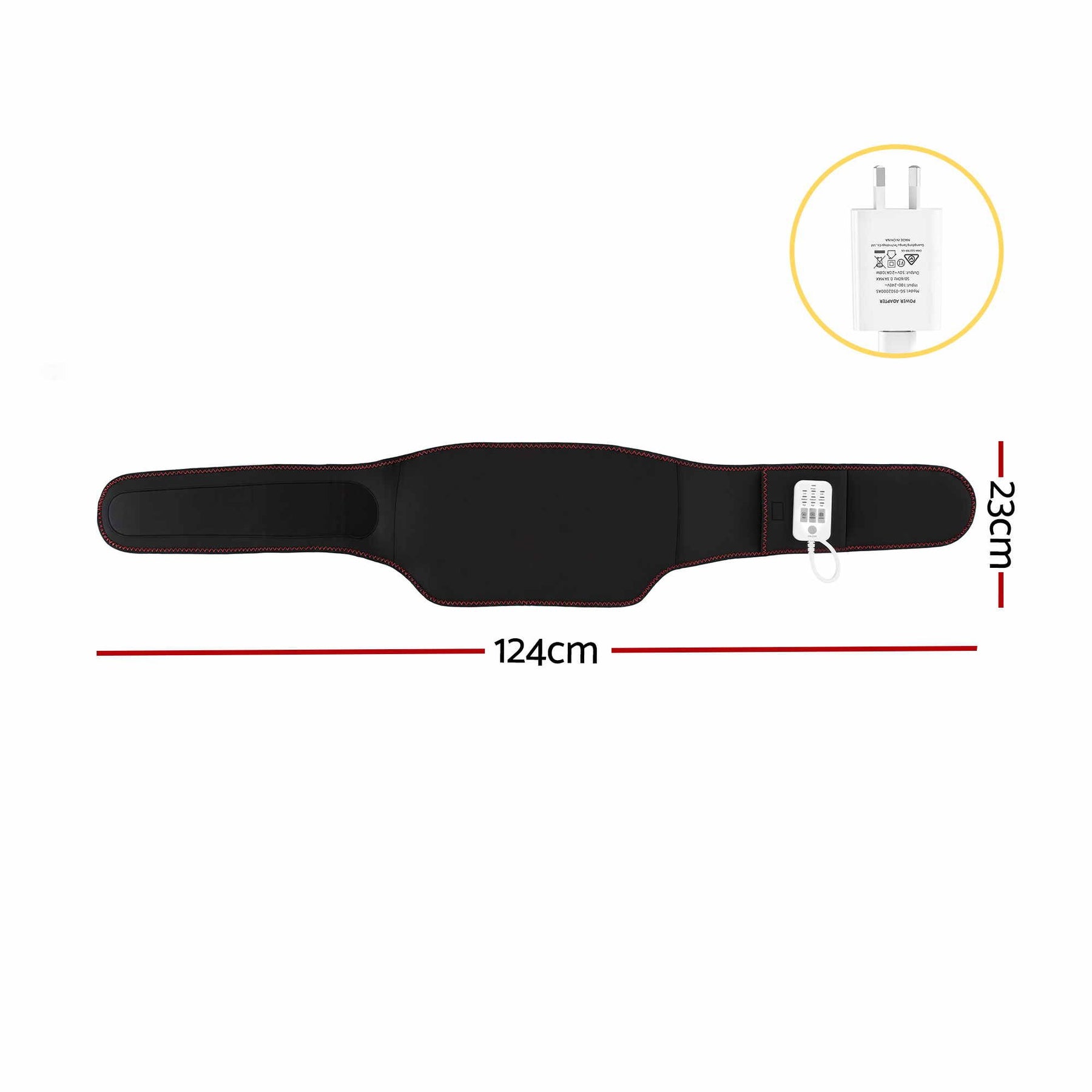 Livemor 124cm Lumbar Support Belt with Airbag Traction Heat and Vibration Massage