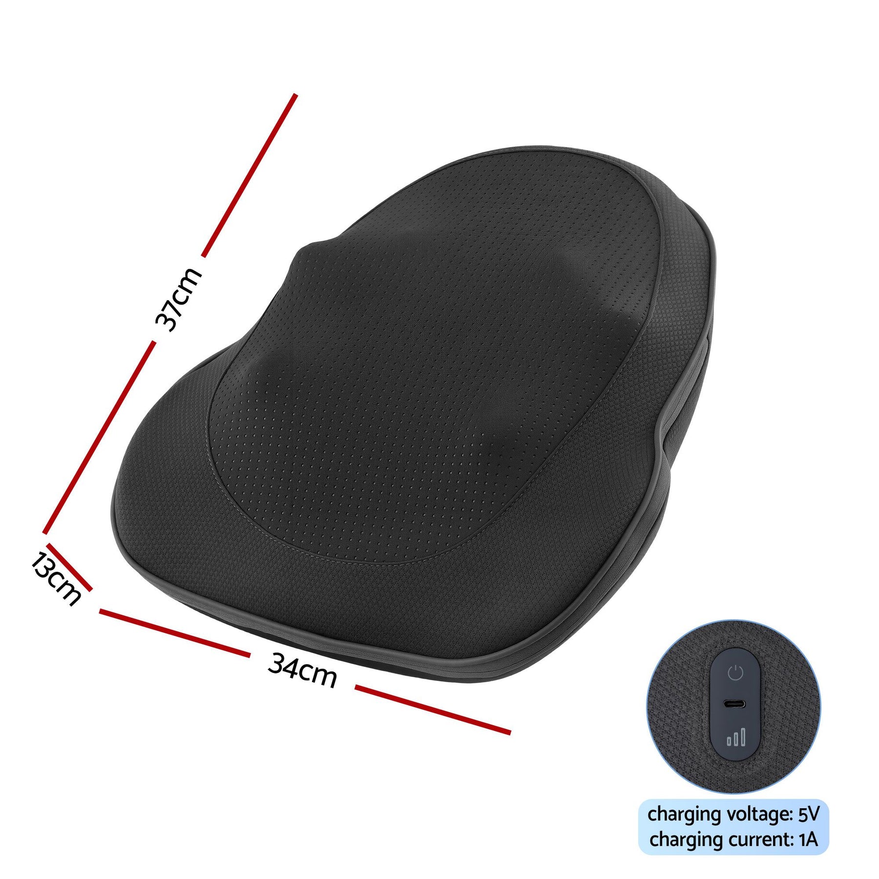 Livemor Cordless Heated Back Massager with Type-C Charging for Neck Shoulders and Lumbar