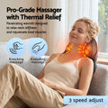 Livemor Cordless Heated Back Massager with Type-C Charging for Neck Shoulders and Lumbar