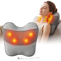 Livemor USB Heated Back Massage Pillow Grey for Neck Back Legs and Lumbar Support