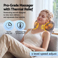 Livemor USB Heated Back Massage Pillow Grey for Neck Back Legs and Lumbar Support