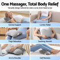 Livemor USB Heated Back Massage Pillow Grey for Neck Back Legs and Lumbar Support
