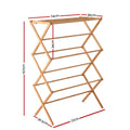 Artiss Bamboo Clothes Rack 74cm x 36cm x 107cm - Eco-Friendly, 11 Hanging Bars - SuperSaverAU - view 3