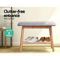 Artiss Shoe Rack Shoe Bench Fabric Seat 2 Pairs - SuperSaverAU - view 4
