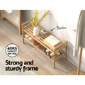 Artiss Hina Shoe Rack - Bamboo Storage for 6 Pairs - SuperSaverAU - view 6