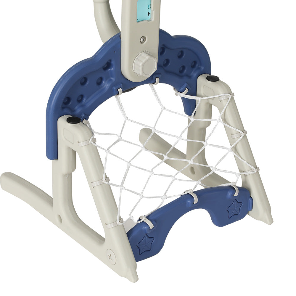 Keezi Kids Basketball Hoop Stand Adjustable 6-in-1 Sports Center Toys Set Blue - SuperSaverAU - view 4