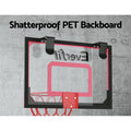 Everfit Mini Basketball Hoop with Shatterproof Backboard, Ball & Pump - Red, 23 Inch