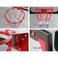 Everfit Mini Basketball Hoop with Shatterproof Backboard, Ball & Pump - Red, 23 Inch