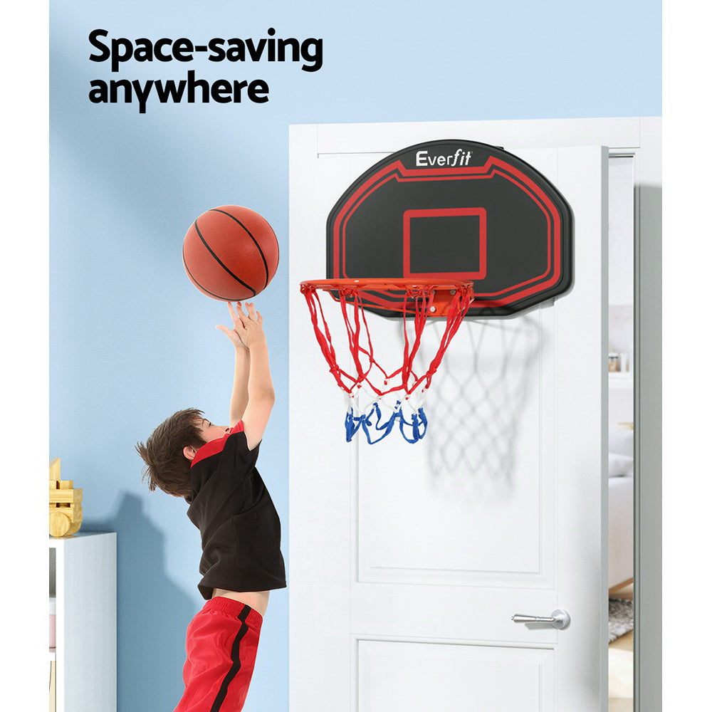 Everfit 38" Basketball Hoop Backboard Door Wall Mounted Ring Net Sports Kids - SuperSaverAU - view 5