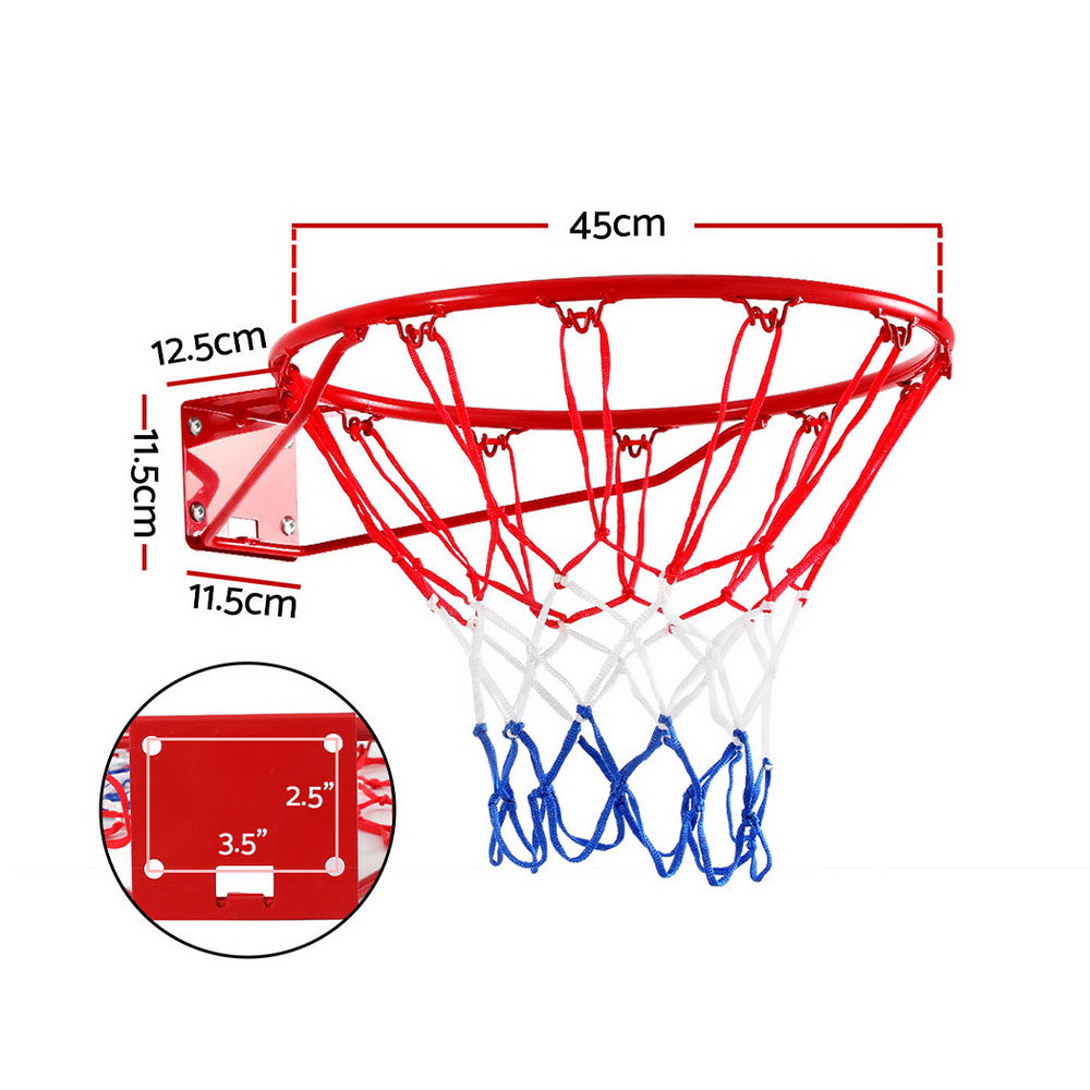 Everfit Basketball Ring Hoop Rim Goal Net 45CM - SuperSaverAU - view 2