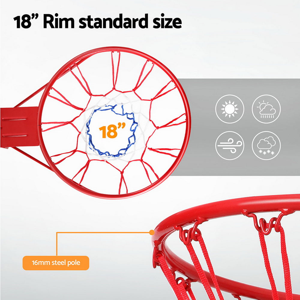 Everfit Basketball Ring Hoop Rim Goal Net 45CM - SuperSaverAU - view 6
